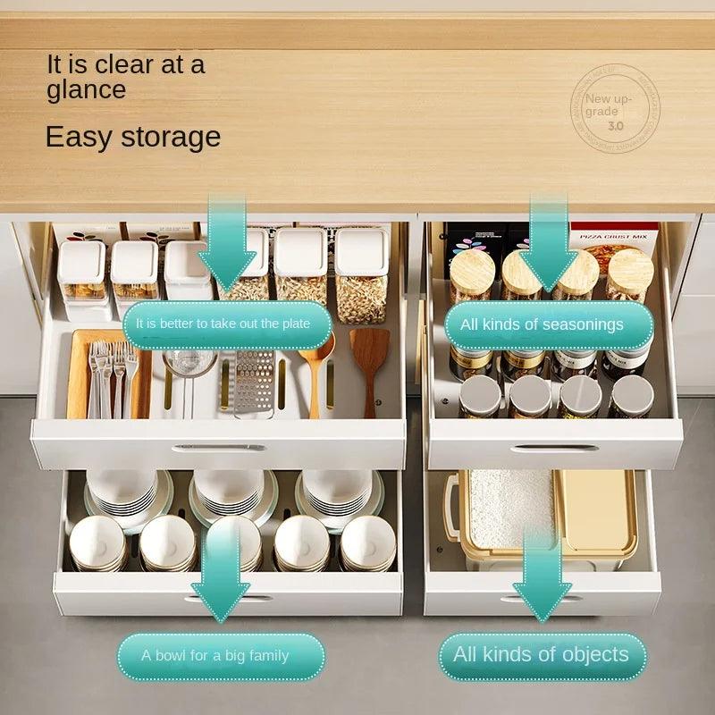 Pull-Out Drawer Dish Rack