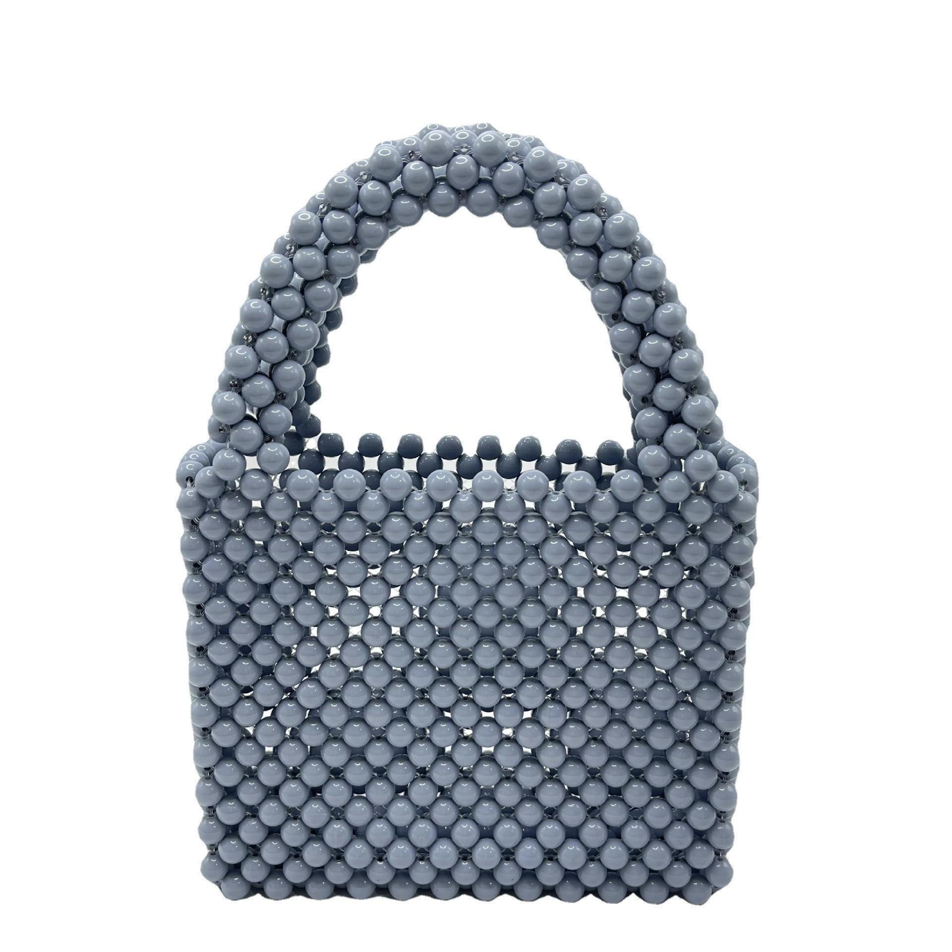 Trendy solid color beaded bags