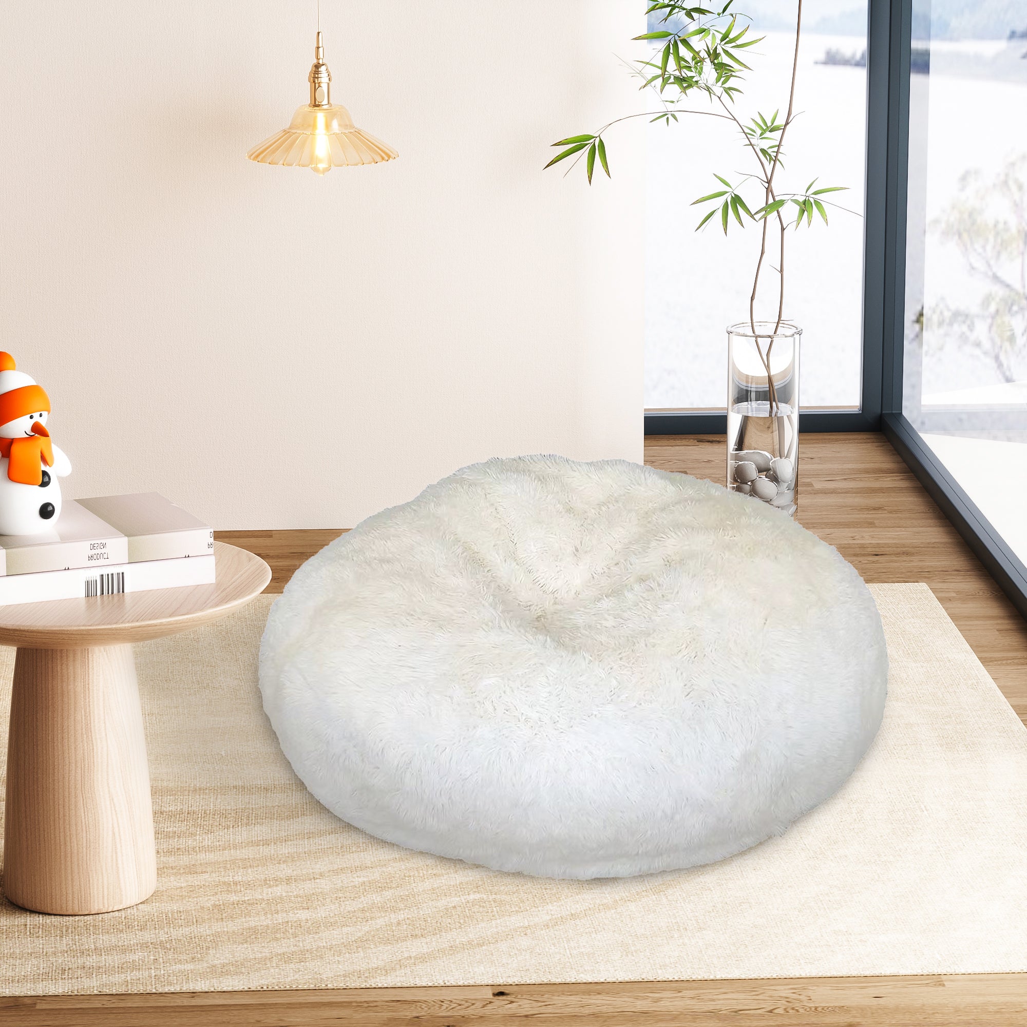 3 ft Luxury Fur Bean Bag Chair