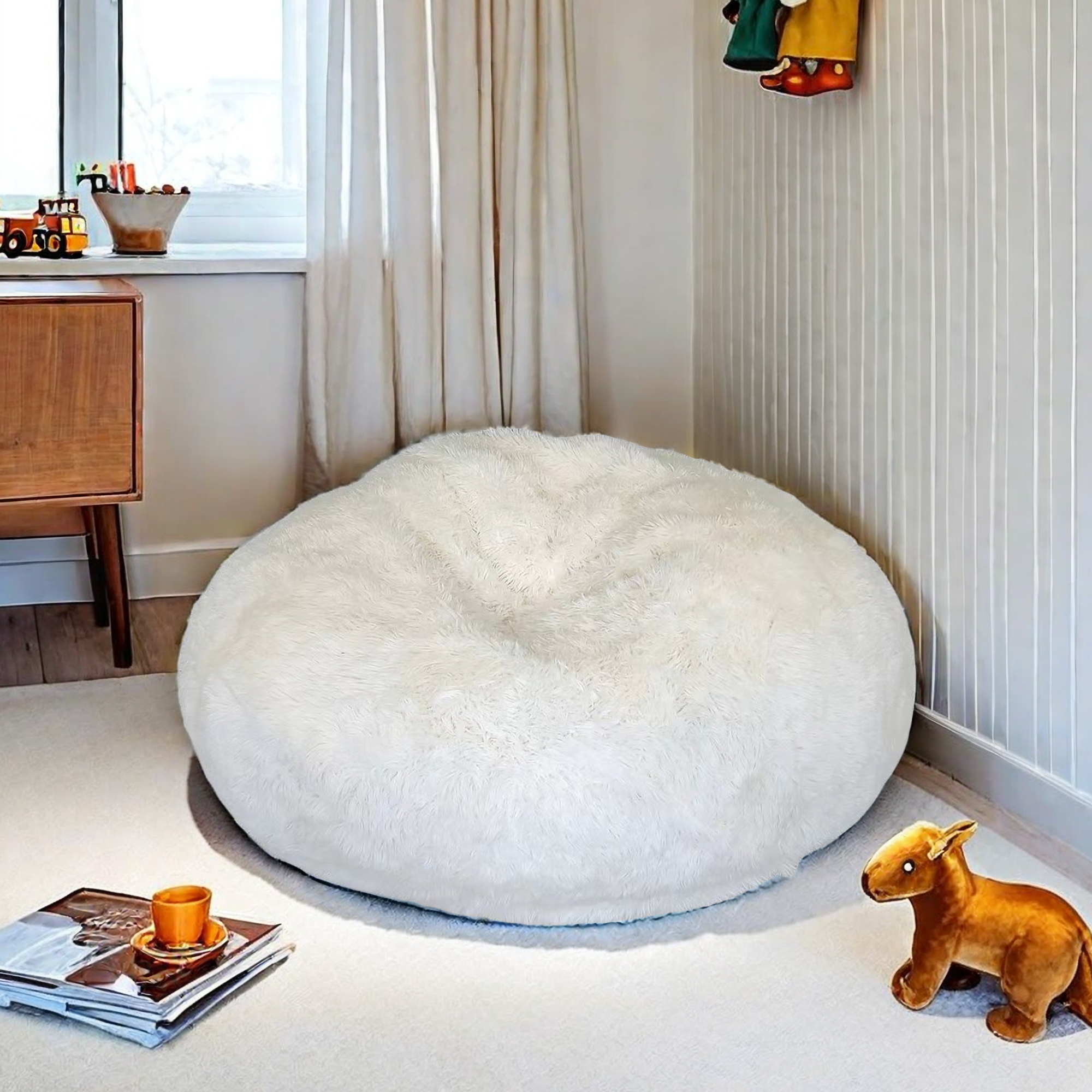 3 ft Luxury Fur Bean Bag Chair