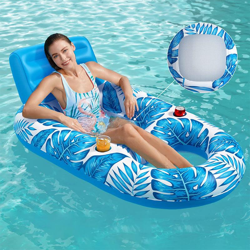 Chaise de piscine gonflable avec dossier