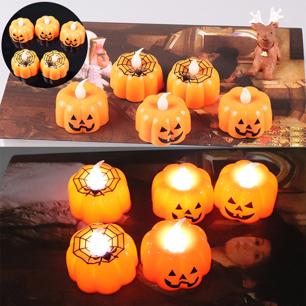 Bougie LED citrouille Halloween