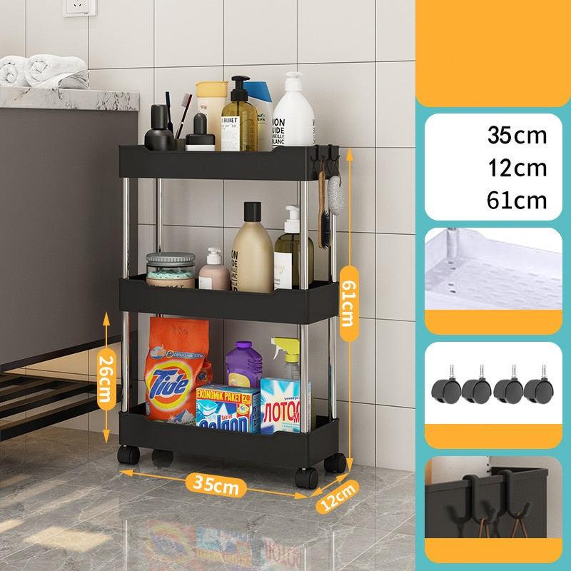 Multifunctional Rolling Shelf: Bathroom, Kitchen, and More