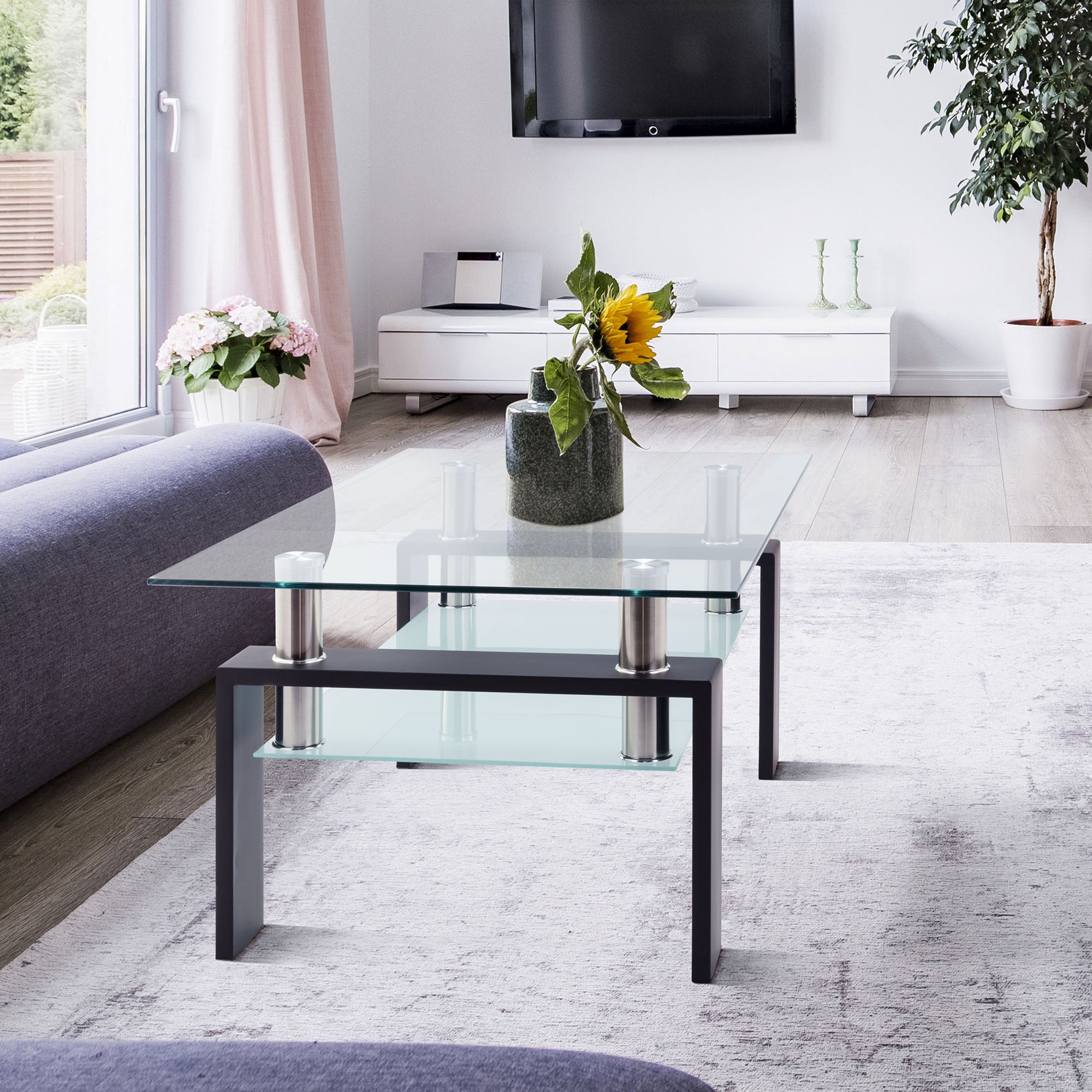 Rectangular Glass Coffee Table