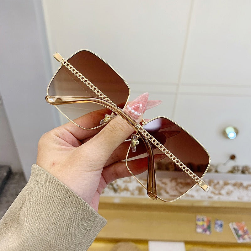 Gafas de sol cuadradas con degradado para mujer