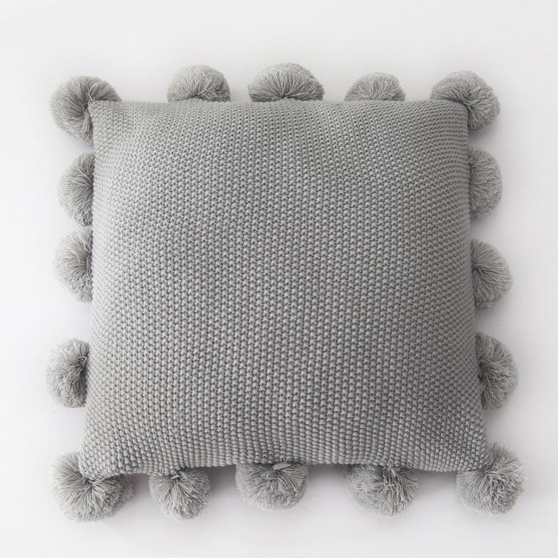 Papadog Solid Color Square Wool Pillow