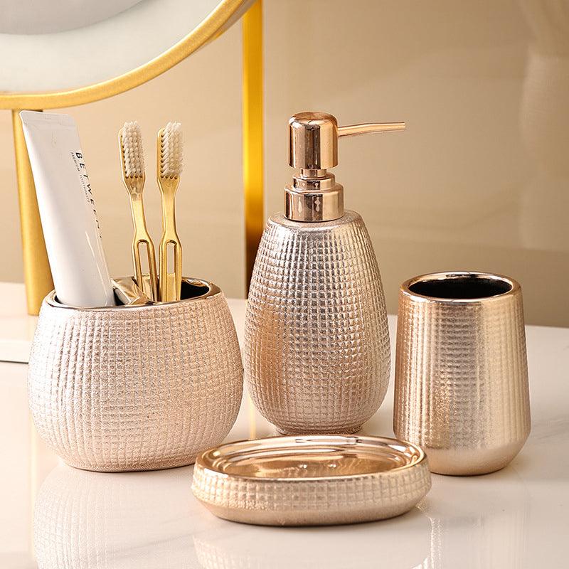 Rose Gold Ceramic Brushing and Washing Set