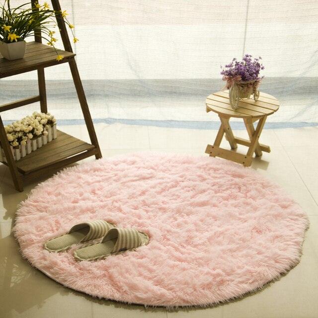 Round Faux Fur Rug