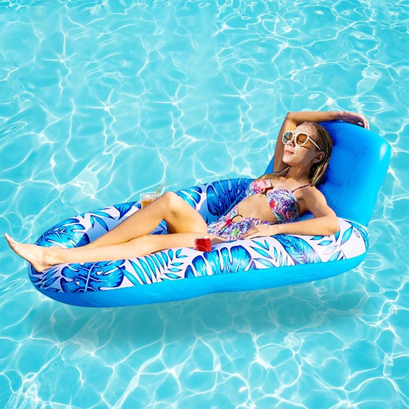 Chaise de piscine gonflable avec dossier