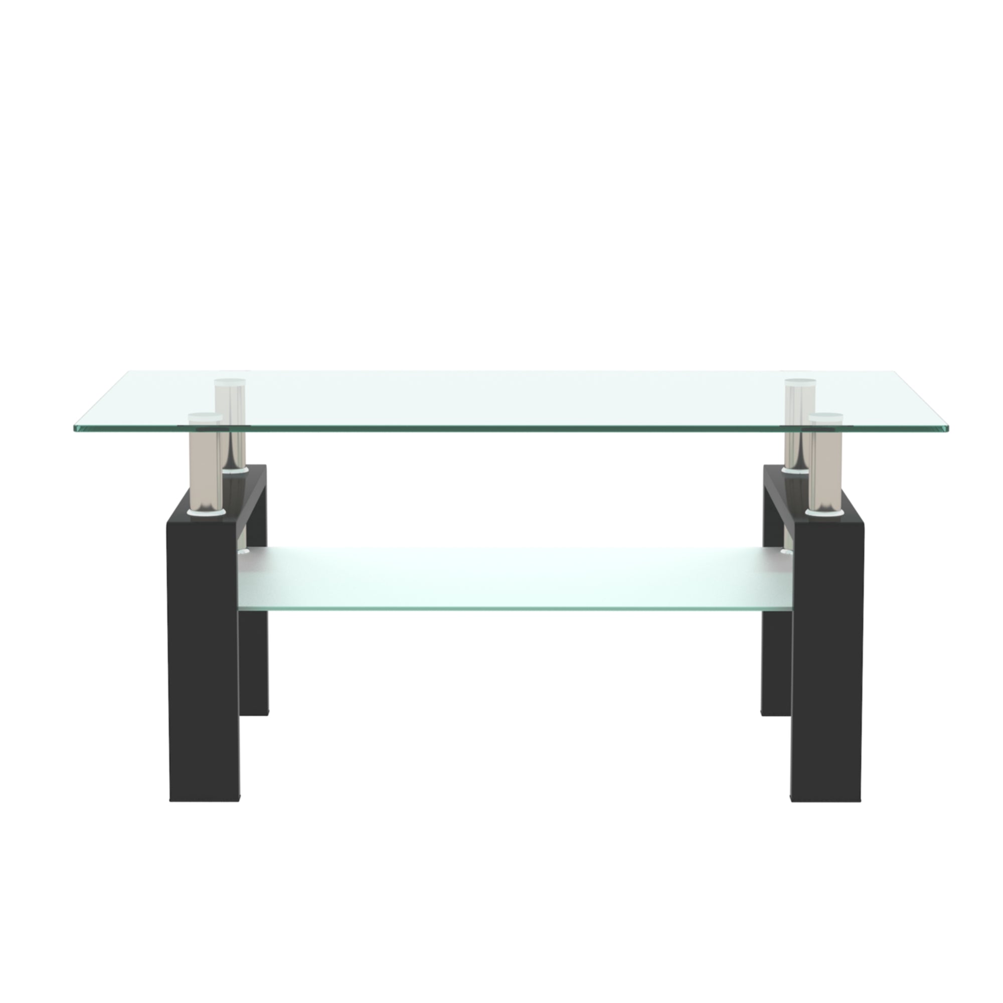 Mesa de centro rectangular de cristal