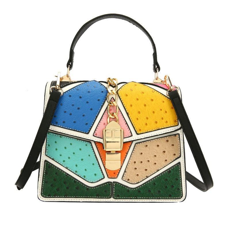 Color block bag: hand or shoulder