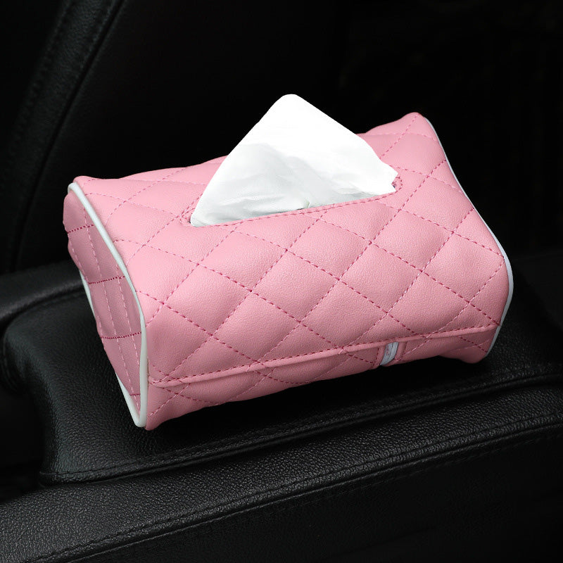 Hanging Leather Tissue Box