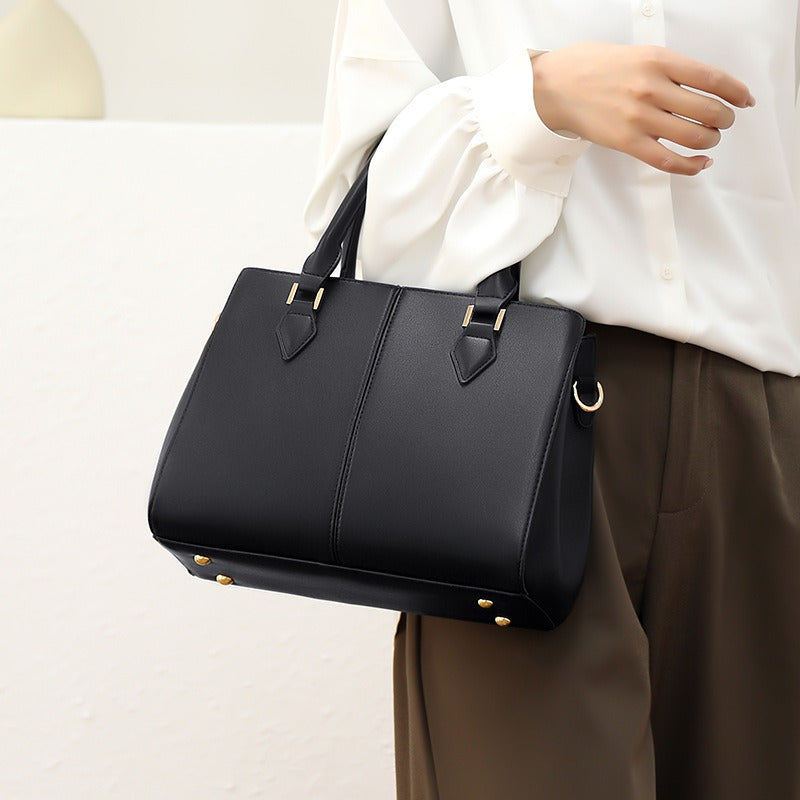 Large soft leather handbag for women