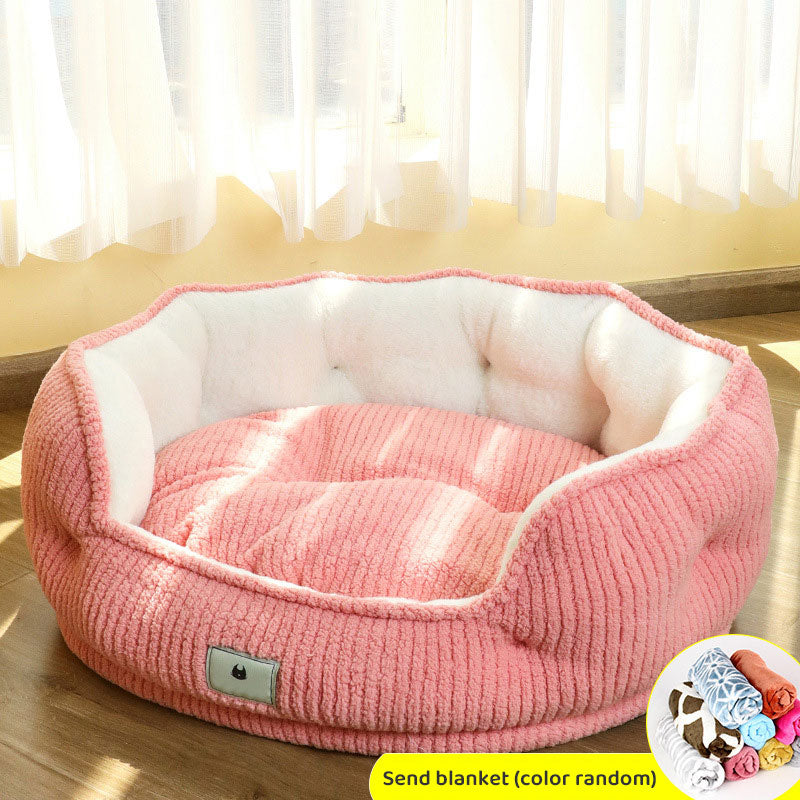 Cama para perros de invierno + manta