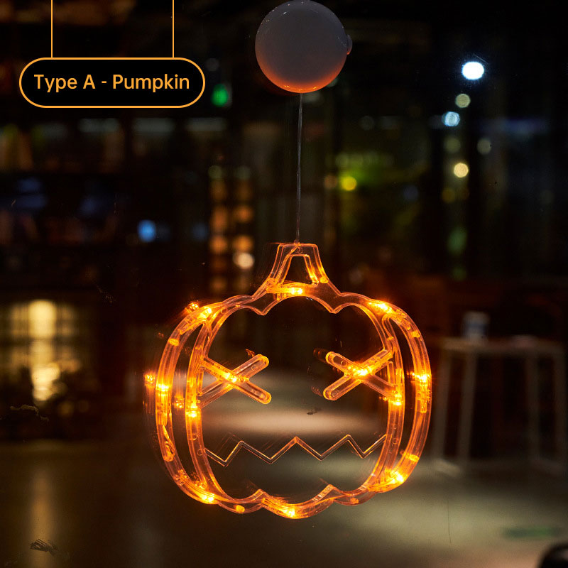 Guirnalda de luces LED con forma de calabaza para Halloween