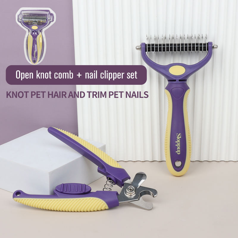 Double-sided comb and nail clippers