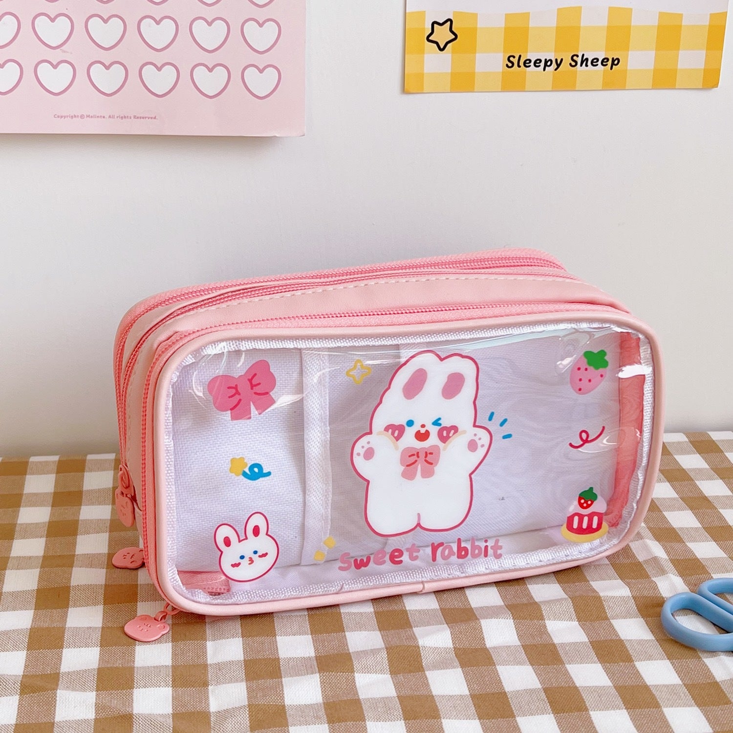 Grande trousse transparente avec motif