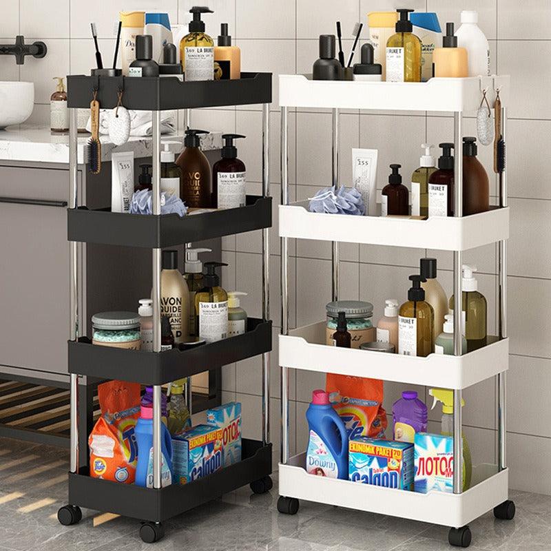 Estante rodante multifuncional: baño, cocina y más