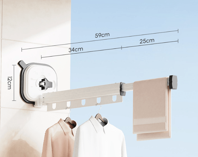 "Save Space with Our Multifunctional Retractable Clothes Drying Hanger!"