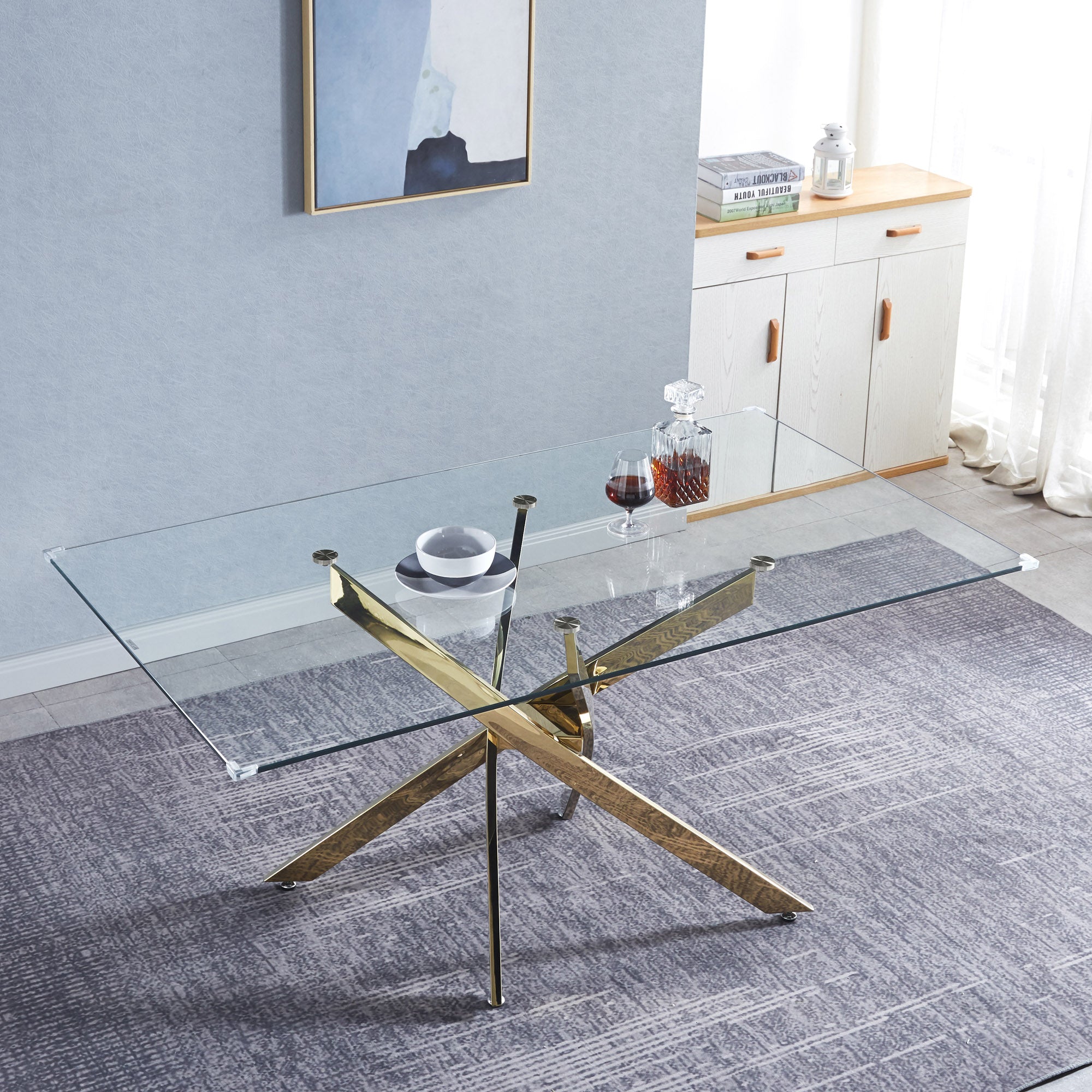 Modern Tempered Glass Table