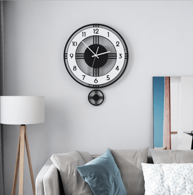 Reloj de péndulo acrílico moderno