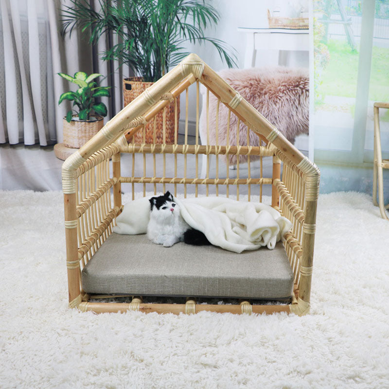 Handmade rattan cat nest