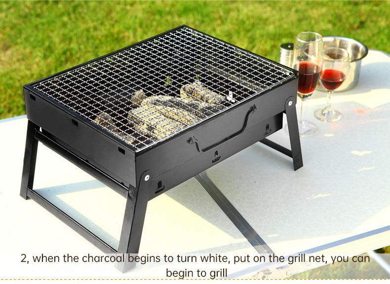 Barbecue au charbon de bois pliable