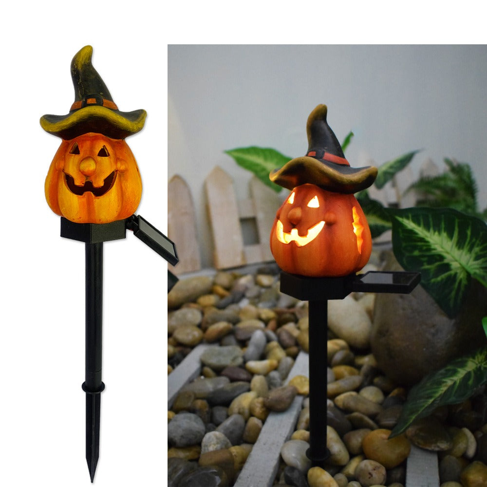 Lampe solaire en forme de crâne pour Halloween