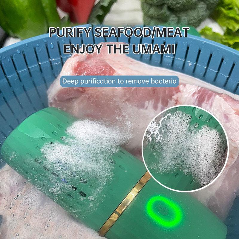 Portable fruit and vegetable cleaner