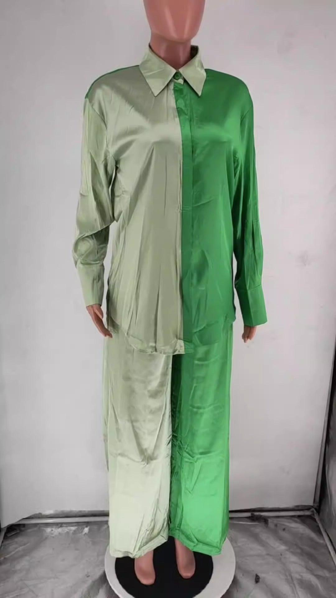 Ensemble élégant en satin pour femme