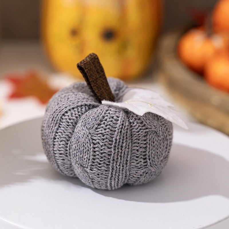 Knitted Pumpkin Ornament