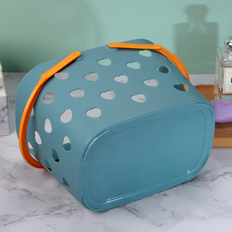 Bathroom Storage: Toiletries, Portable Clothes Basket, Hollow Bath Basket