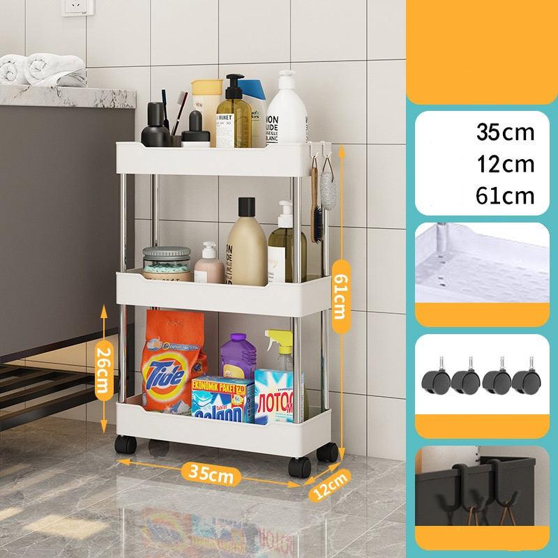 Multifunctional Rolling Shelf: Bathroom, Kitchen, and More