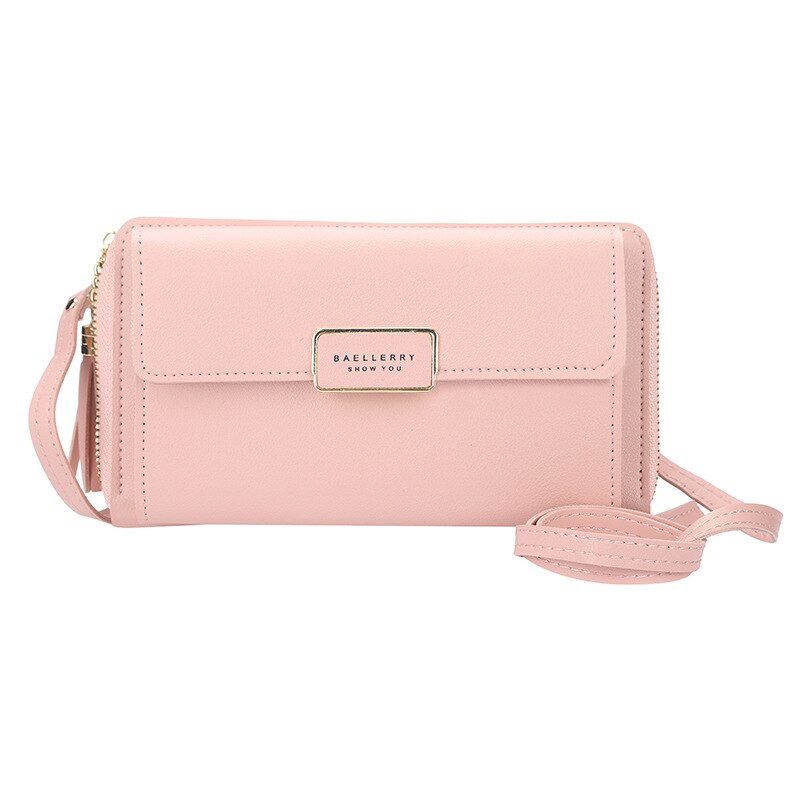 Portefeuille long en cuir PU pour femme