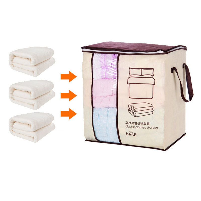 Sac de rangement pour couette non tissé de style coréen – Portable et durable