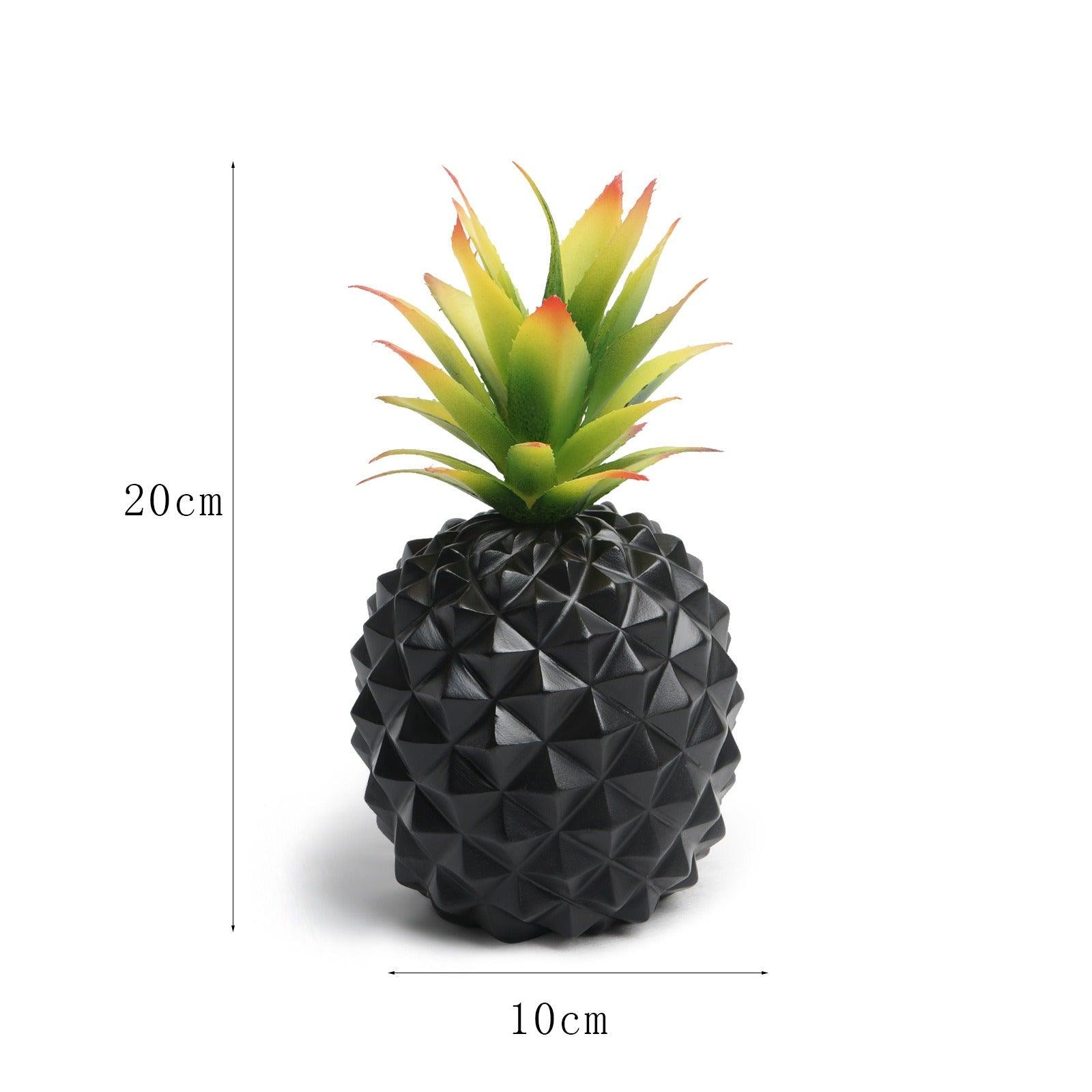 Black pineapple desk plant