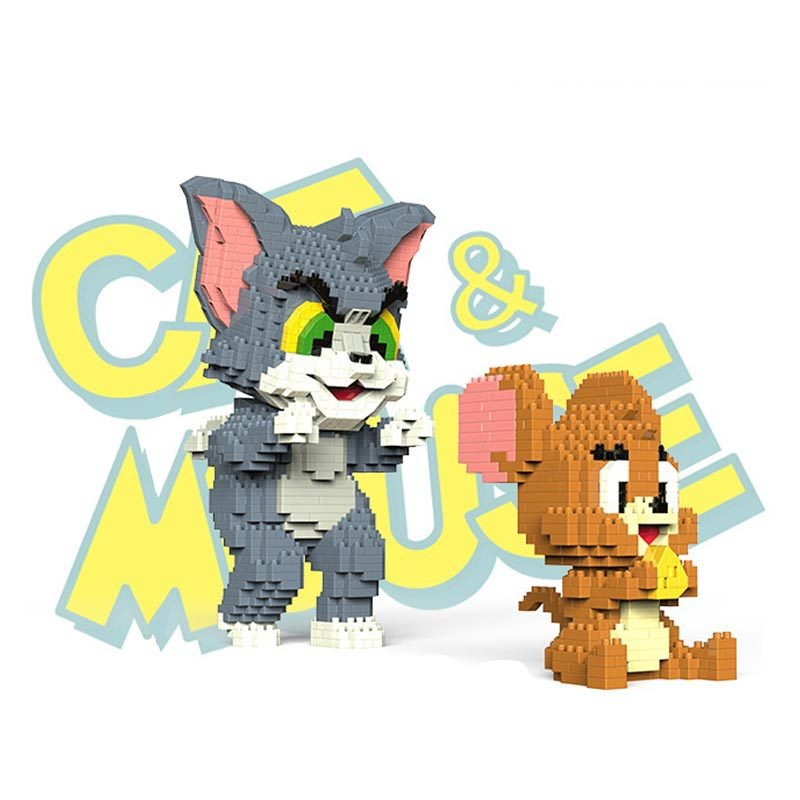 Bloques Lego de gato y ratón