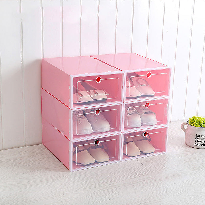 Thick Transparent Shoe Box with Flip Drawer, Convenient Storage Solution