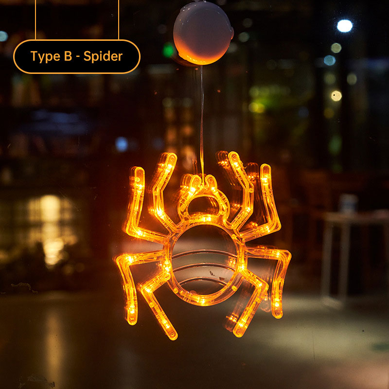 Guirnalda de luces LED con forma de calabaza para Halloween