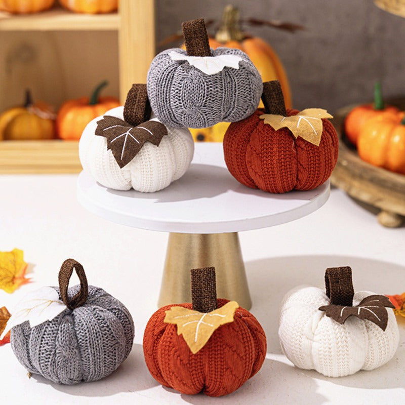 Knitted Pumpkin Ornament