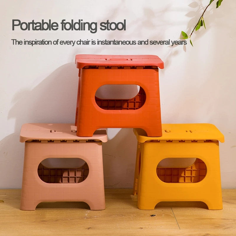 Train Maza Folding Stool: Portable, plastic, for home, subway, outdoor use