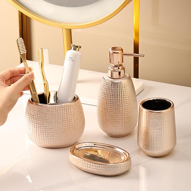 Rose Gold Ceramic Brushing and Washing Set