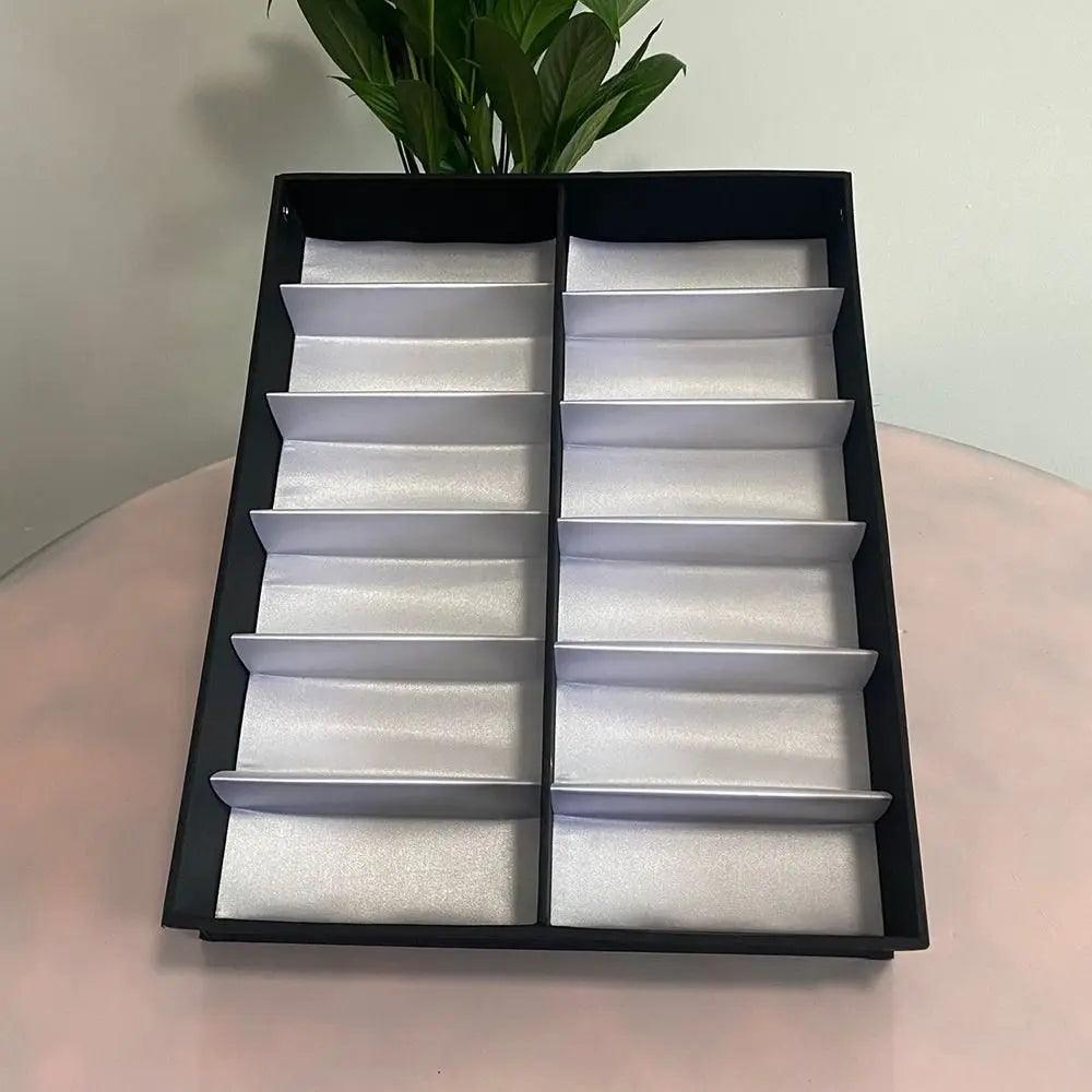 12-Pair Sunglasses Box with Multi-Grid Display