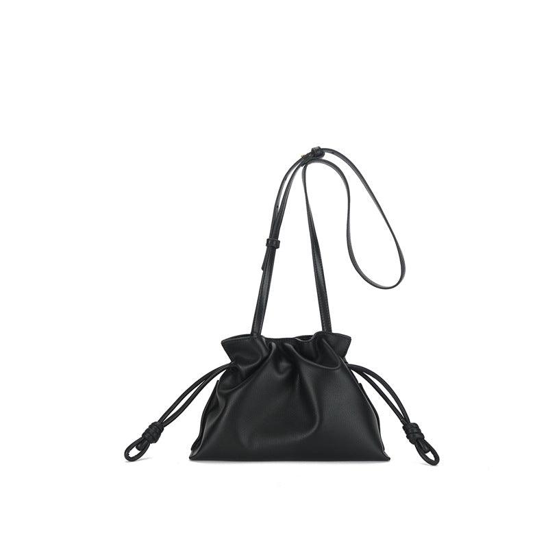 Chic Small Leather Bucket Bag