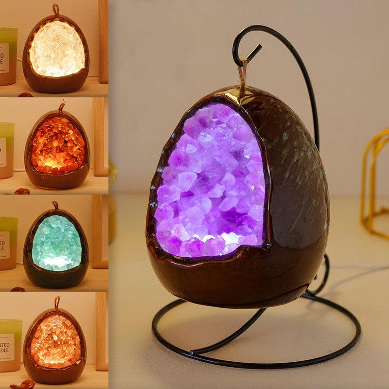 Amethyst Dinosaur Egg Light