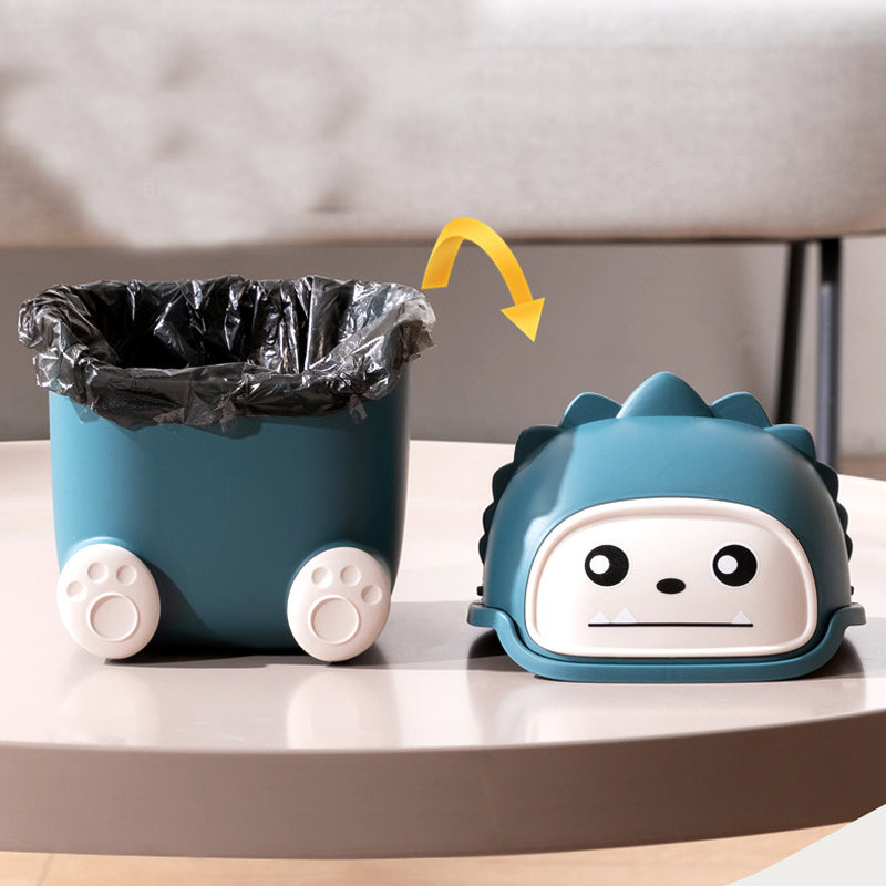 Mini cute desktop trash bin