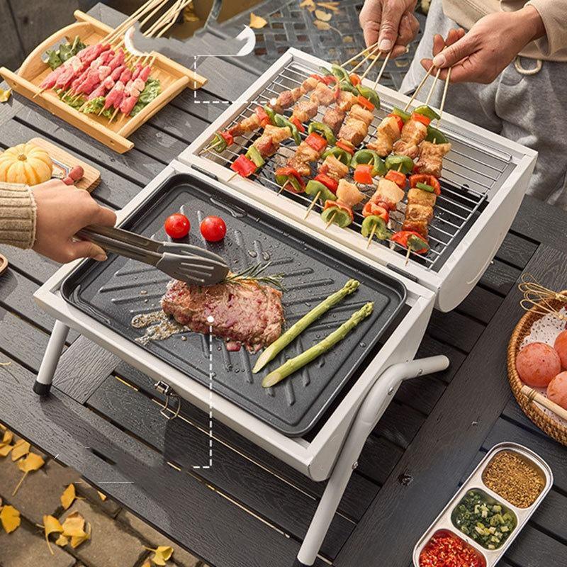 Double-Sided Charcoal Grill