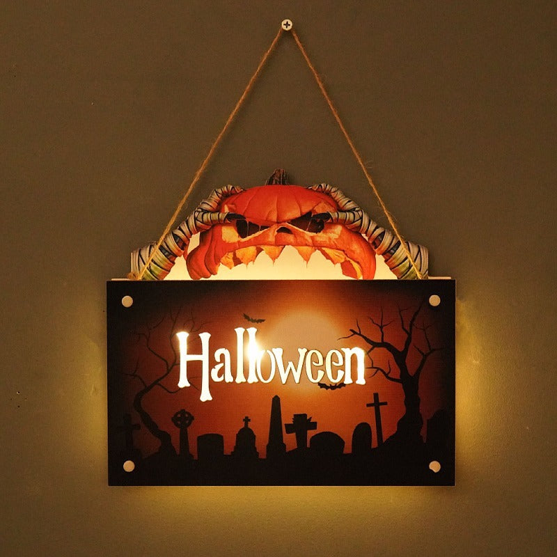 Pumpkin Halloween Light Sign