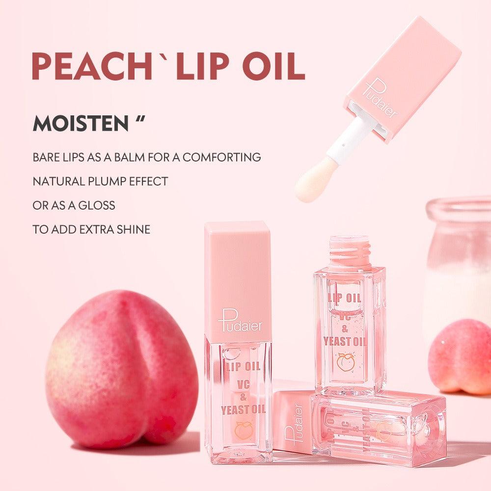 Set de cuidado de labios Pudaier: exfoliante, mascarilla, aceite, lápiz labial