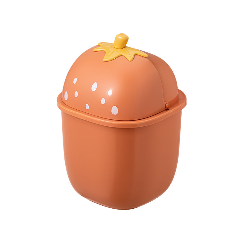 Mini strawberry trash can with lid